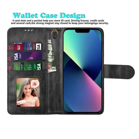 Wallet Phone Cases for Iphone 13 Pro / 13 Mini / 13 Pro Max,  PU Leather [Wrist - Picture 2 of 12